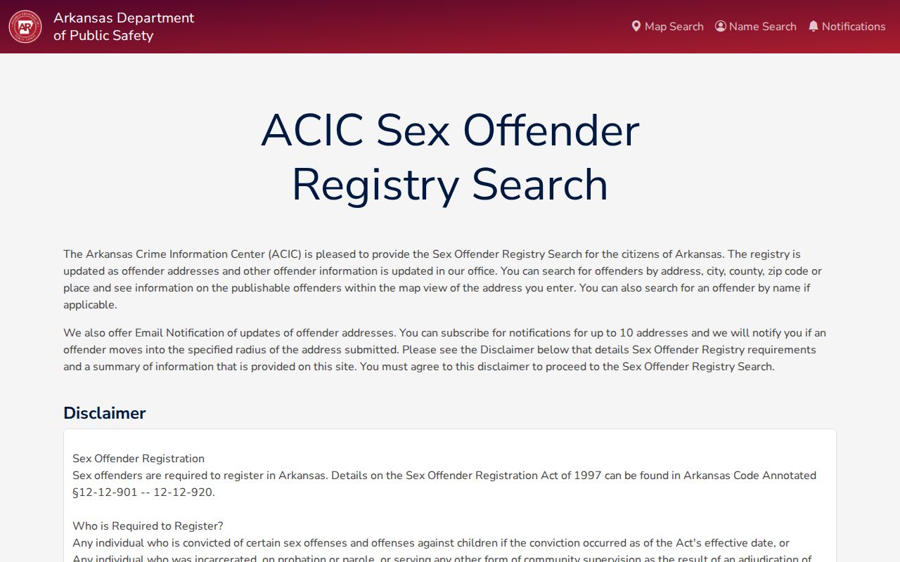 Hempstead County criminal history Arkansas sex offender registry search