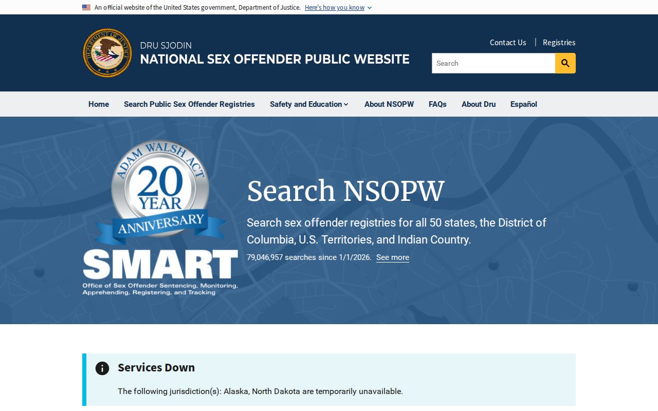 Hempstead County sex offender check national registry search